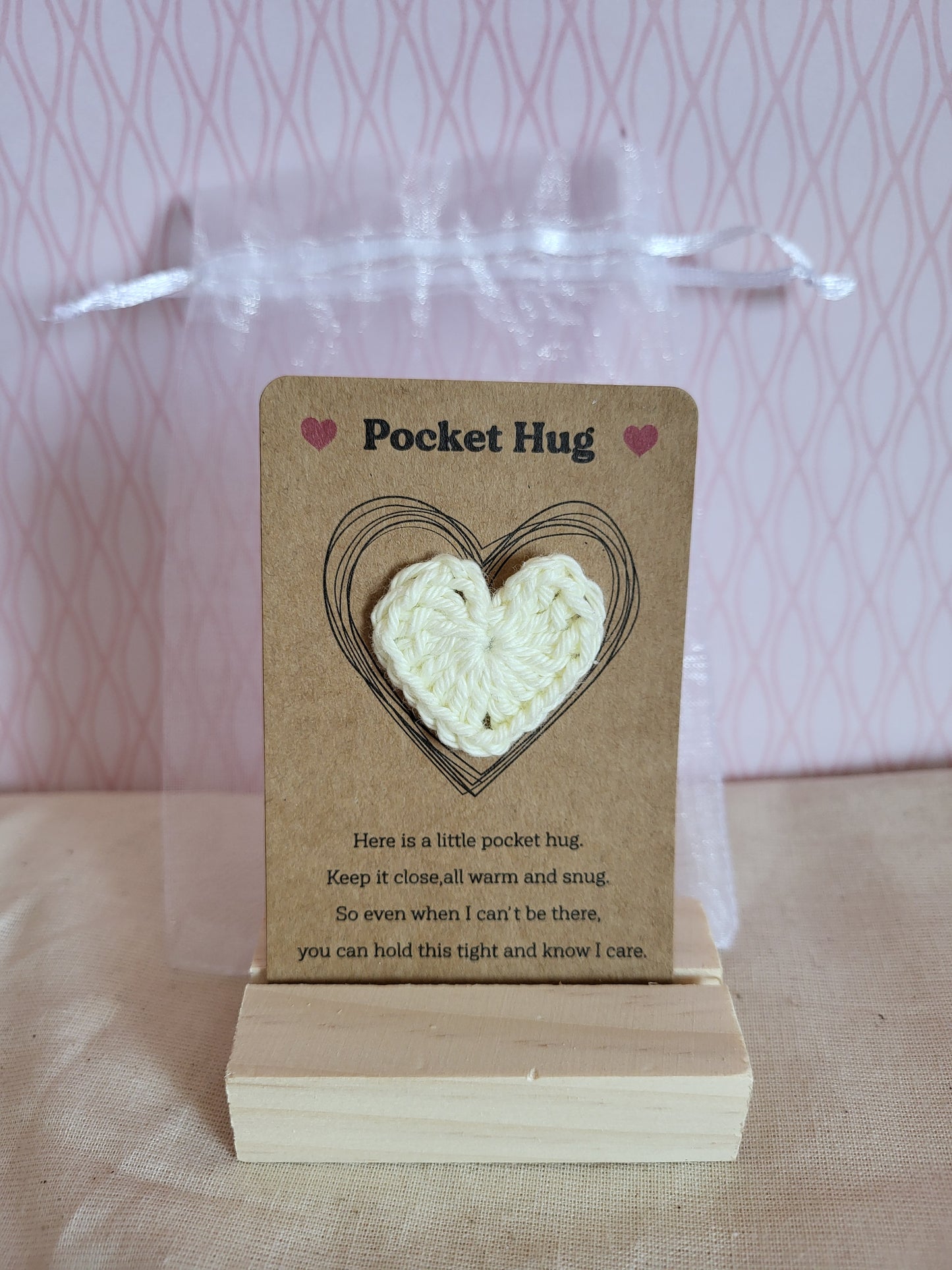 Handmade Crochet Pocket Hug Heart