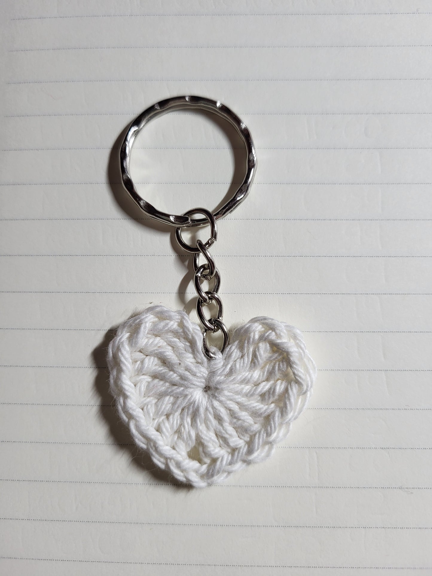 Handmade Crochet Heart Keychain