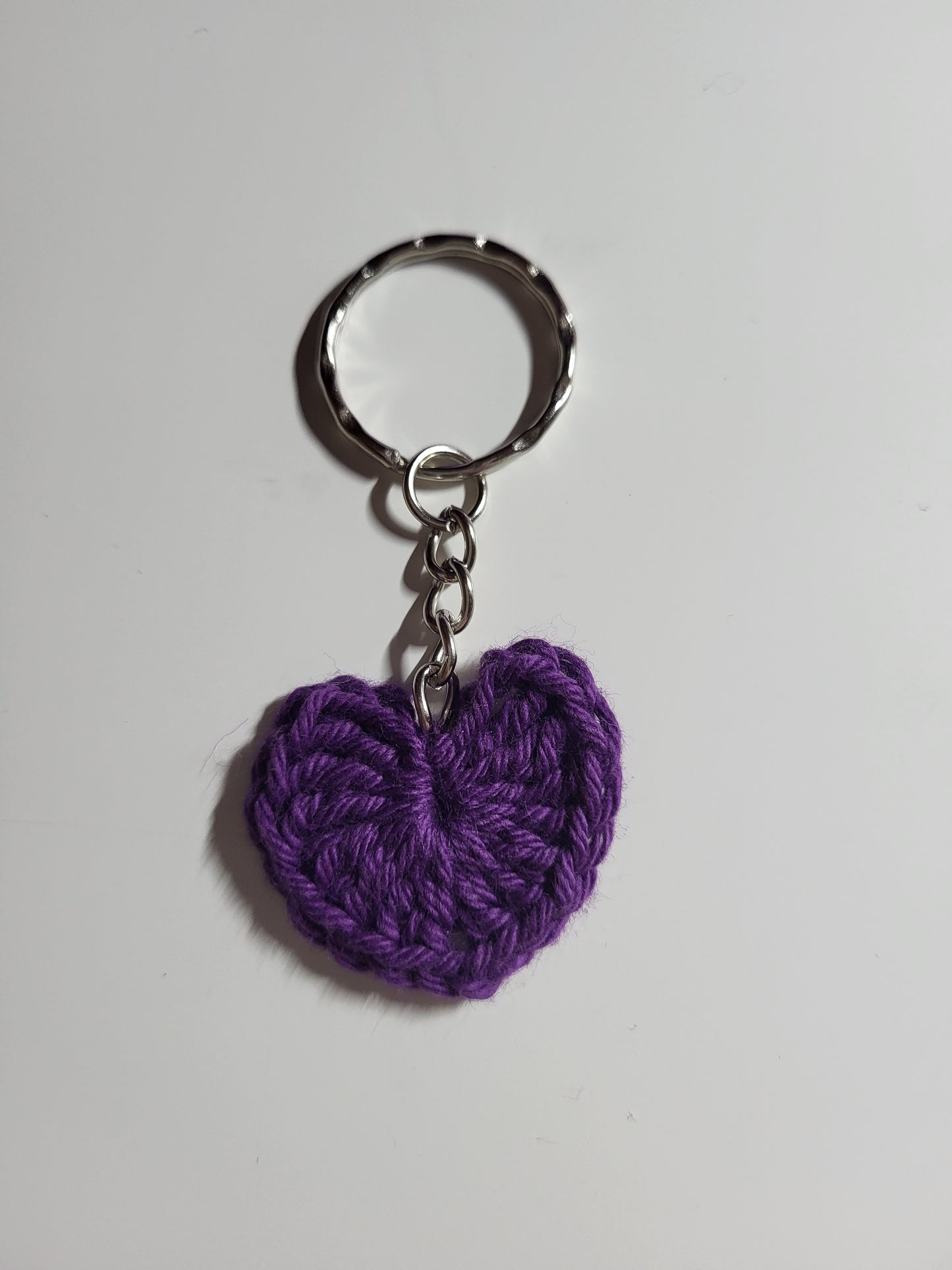 Handmade Crochet Heart Keychain