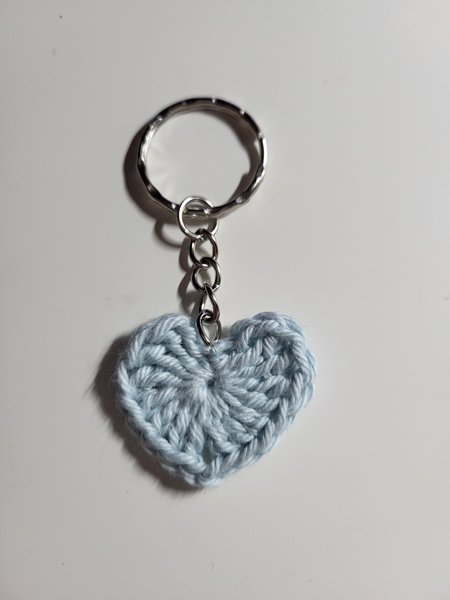 Handmade Crochet Heart Keychain