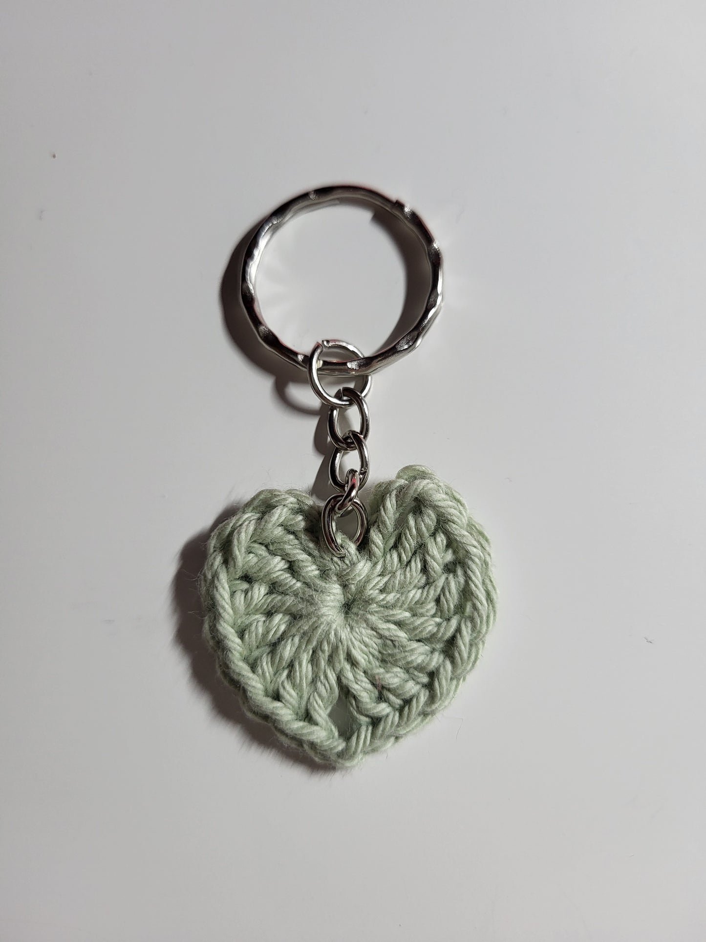 Handmade Crochet Heart Keychain