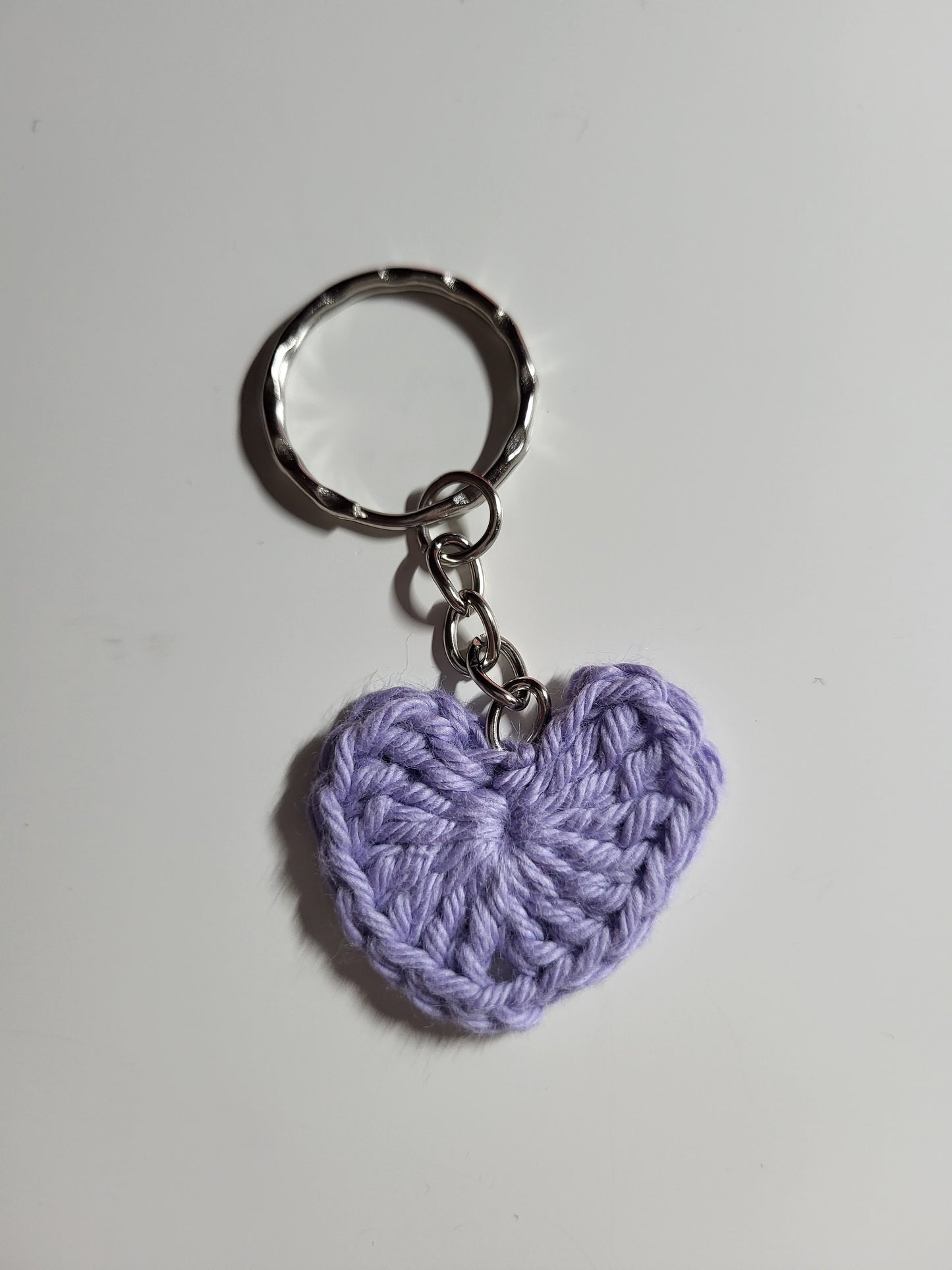 Handmade Crochet Heart Keychain