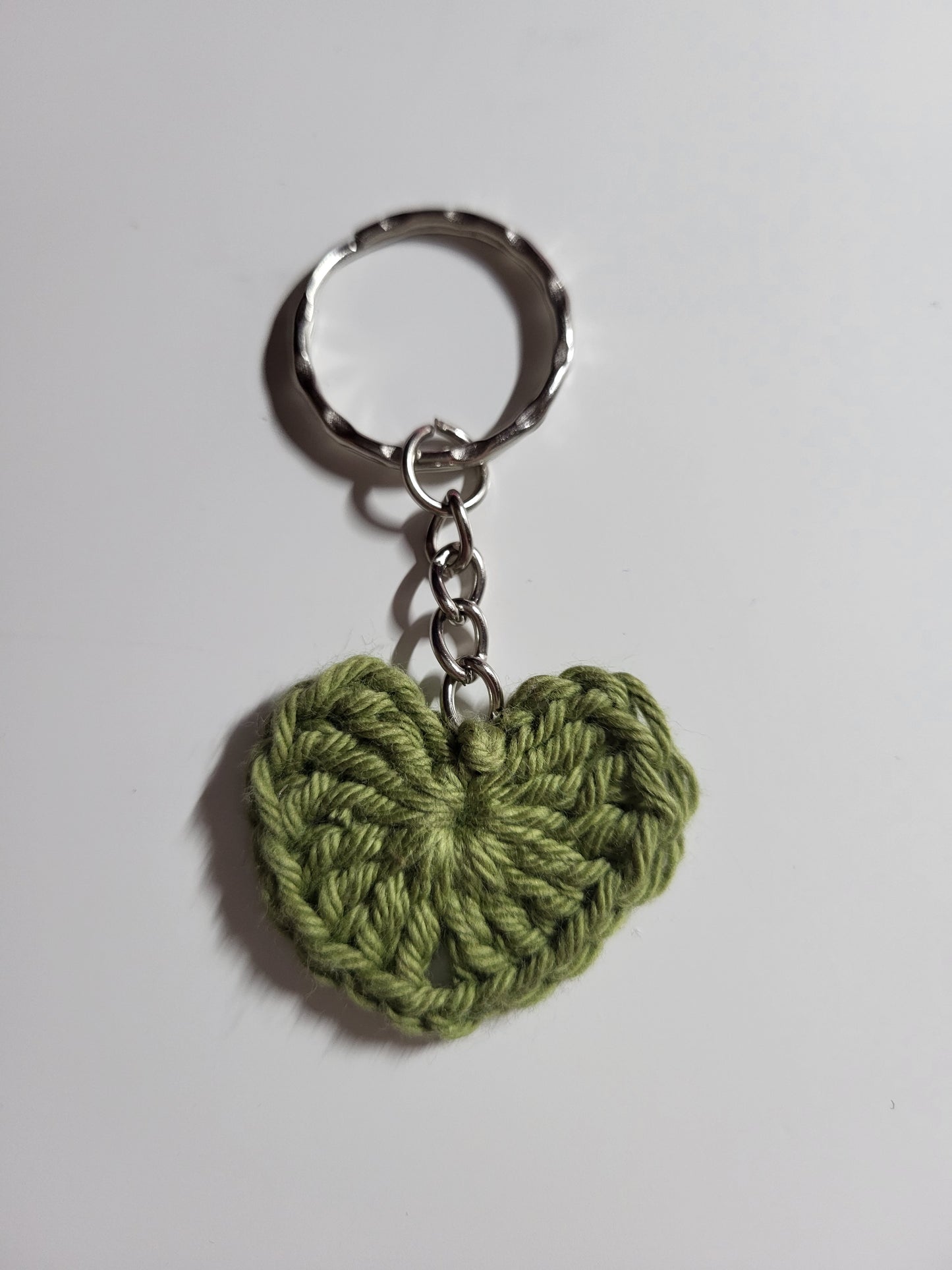 Handmade Crochet Heart Keychain