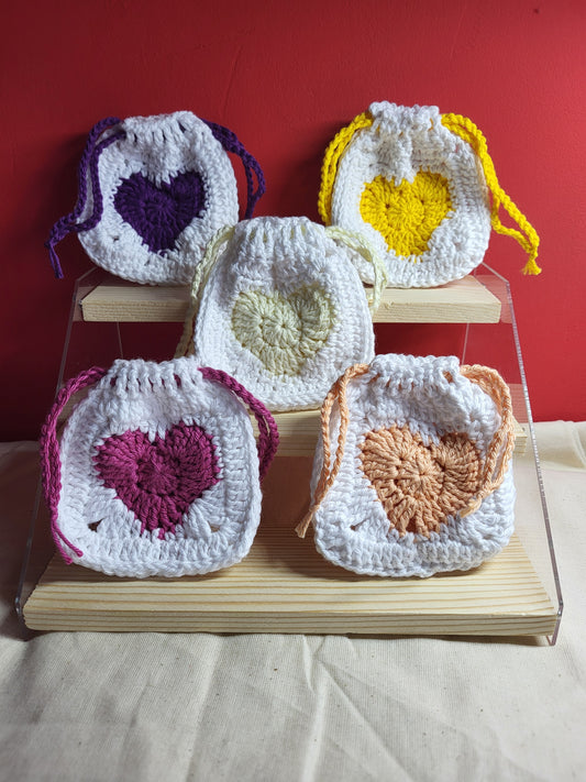 Heart Granny Square Pouch