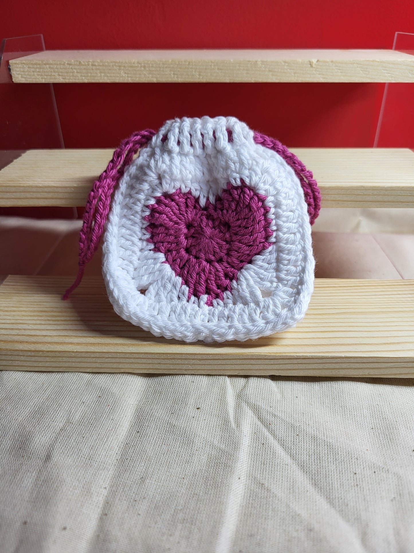 Heart Granny Square Pouch