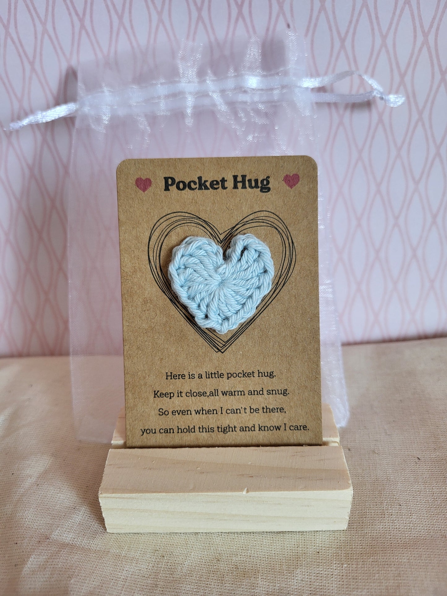 Handmade Crochet Pocket Hug Heart